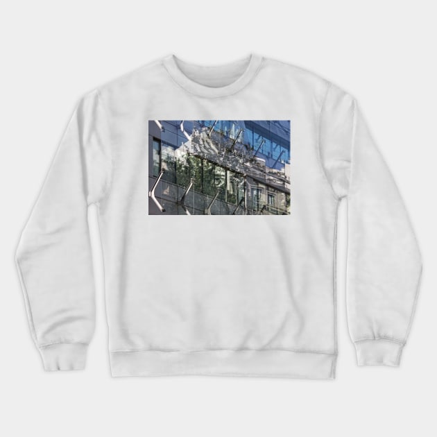 Buildings Of Lisbon - 2 - Reflections Off The Coat Hanger © Crewneck Sweatshirt by PrinceJohn